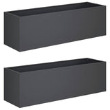 Garden Planter 2 pcs Anthracite 80 x 30 x 30 cm 8005209