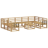 Outdoor Sofa Set 10 pcs White Solid Acacia Wood 3388263