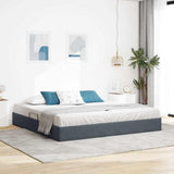 Storage Bed with Mattress Dark Grey 200 x 200 cm Velvet 3370119