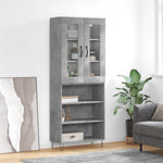 Highboard Concrete Grey 69.5x34x180 cm Engineered Wood 3198757