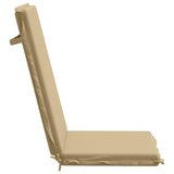 High Back Chair Cushion GEMERT 4 pcs 100% Polyester Beige 945901