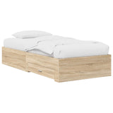 Bed Frame with Storage Sonoma Oak 80 x 200 cm Engineered Wood 3429526