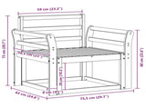 Outdoor Sofa Set Solid Acacia Wood White 3438973