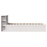Bed Frame without Mattress White 75x190 cm Small Single Solid Wood Pine 3323441