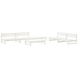 6 Piece Garden Lounge Set White Solid Wood Pine 3186614