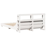 Bed Frame without Mattress White 160x200 cm Solid Wood Pine 3306415