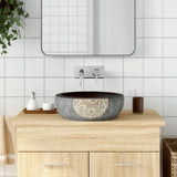 Countertop Basin Black and Brown Round 41x14 cm Ceramic 155060