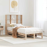 Bookcase Bed without Mattress 90x190 cm Single Solid Wood 3323938