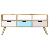 TV Cabinet 110x35x48 cm Solid Mango Wood 286484