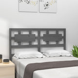 Bed Headboard Grey 145.5x4x100 cm Solid Wood Pine 818042