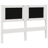Upholstered Headboard White 120 cm Solid Pine Wood 879078