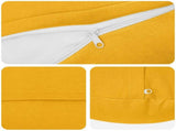 Cushion with Pillow HEERLEN 6 pcs Light Yellow Fabric 929326