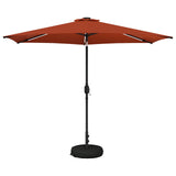 Garden Parasol with LED Lights and Base 300 x 300 cm Polyester 42036270