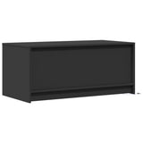 Coffee Table with LED Lights Black Engineered Wood 851985