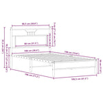 Bed Frame without Mattress Brown Oak 100x190 cm Engineered Wood 4106992