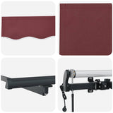 Automatic Retractable Awning Burgundy 300x250 cm 3310181