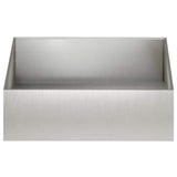 Garden Planter Silver 100 x 100 x 30 cm Stainless Steel 8005086
