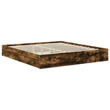 Storage Bed with Drawer Smoked Oak 180 x 200 cm Engineered Wood 3408435