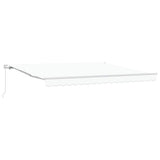 Retractable Awning White 400 x 300 cm Polyester and Aluminium 3330623