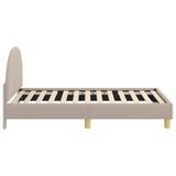 Children's Bed Frame with Headboard Light Grey 80 x 160 cm 42011029