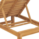 Sun Lounger Set of 2 Teak Solid Teak Wood 200cm long 3073206
