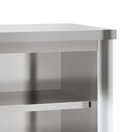 ZNTS Kitchen Wall Cabinet with Shelf Stainless Steel 376444