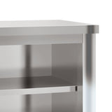 ZNTS Kitchen Wall Cabinet with Shelf Stainless Steel 376444