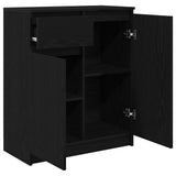 Sideboard with Drawer Black Oak 71x35x84 cm Engineered Wood 861590