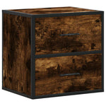 ZNTS Wall-mounted Bedside Cabinet Smoked Oak 40x31x39.5 cm 848728