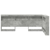 Storage Headboard Concrete Grey 100 cm Engineered Wood 3335464