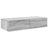 Wall Shelf with Drawers Grey Sonoma 80x33x17 cm Engineered Wood 859982