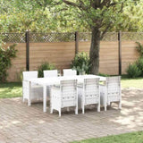 Garden Dining Set 7 pcs White Polypropylene 3378726