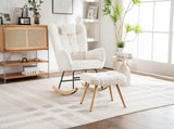 Rocking Chair Rocker Chair Single Recliner Casual Lounger Lounge Chair Cushion for Living Room N605P181515W