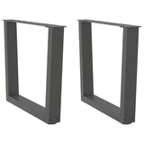 Coffee Table Legs V-Shape 2 pcs Anthracite 50x cm Steel 4012630