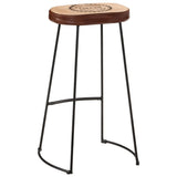 3 Piece Bar Set Solid Rough Wood Mango and Metal 3216419