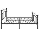 Bed Frame with Headboard without Mattress Black 160x200 cm Metal 324979
