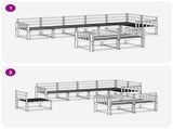 Outdoor Sofa Set 8 pcs White 406 x 168.5 x 73 cm 3386613