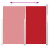 Patio Retractable Side Awning 170x300 cm Red 48367