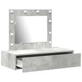 Dressing Table with Drawer Grey 83 x 40 x 70 cm Engineered Wood 865229