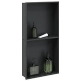 Shower Niche Matt Black 32x62x9 cm Stainless Steel 4005134