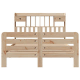 Bookcase Bed without Mattress 140x190 cm Solid Wood Pine 3309989