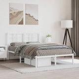 Metal Bed Frame without Mattress with Headboard White 120x190cm 355607