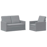 Sofa Set 2 pcs Light Grey Fabric 3433134