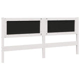 Upholstered Headboard White 180 cm Solid Pine Wood 879053