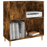 Record Cabinet Smoked Oak 84.5x38x89 cm Engineered Wood 831994