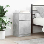 ZNTS Bedside Cabinets 2 pcs Concrete Grey 39x35x65 cm Engineered Wood 861326