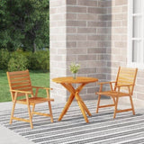 ZNTS 3 Piece Garden Dining Set Solid Wood Acacia 3087128