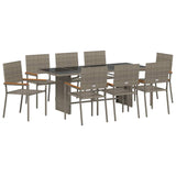 Garden Dining Set 9 pcs Grey Poly Rattan 3365428