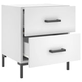 Bedside Cabinet White 40x35x47.5 cm Engineered Wood 827308