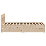 Bed Frame without Mattress 120x190 cm Small Double Solid Wood Pine 3301884